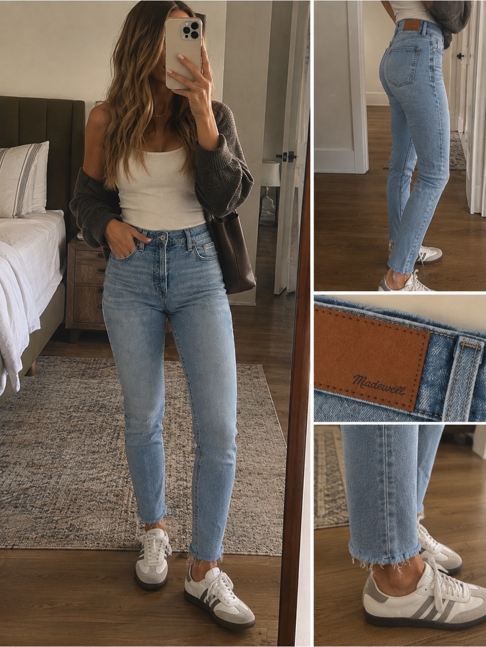 Madewell Light Blue skinny-Leg Jeans with Raw Hem